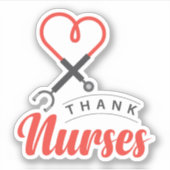 Sticker Merci aux infirmières (Devant)