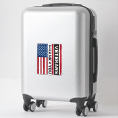 Sticker Merci aux vétérans - Conception vectorielle de dra (Sur valise)