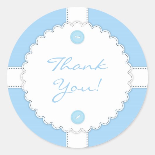 Sticker Merci Baby shower Dantel (Devant)