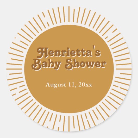 Sticker Merci baby shower Voici Le Fils (Devant)