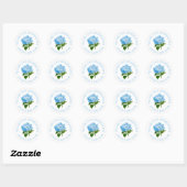 Sticker Merci Blue Hydrangea Favoriser (Feuille)