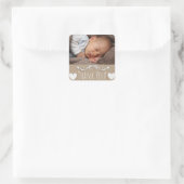 Sticker Merci Brown avec la photo de votre bébé (Sac)