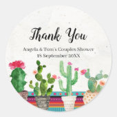 Sticker Merci Cactus Couples Douche (Devant)