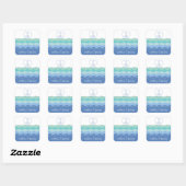 Sticker Merci-cadeau Blue Waves Loopy (Feuille)