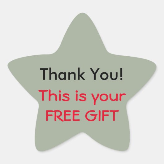 Sticker Merci (cadeau gratuit) (Devant)