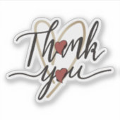 Sticker Merci calligraphie COEUR (Devant)
