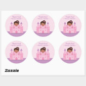 Sticker Merci Castle African American Princess (Feuille)