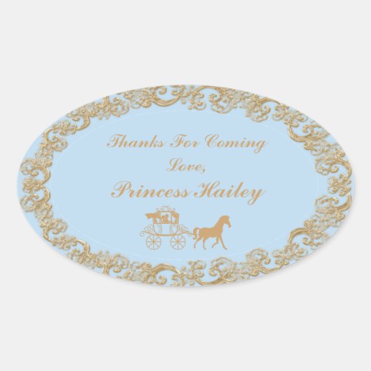 Sticker Merci Cinderella Party (Devant)