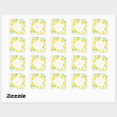 Sticker Merci Citrus Lemon Baby shower (Feuille)