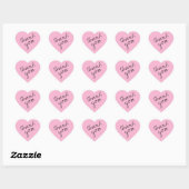 Sticker Merci Coeur Rose Candy (Feuille)