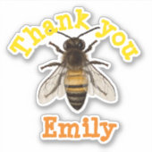 Sticker Merci d'abeille personnalisé (Devant)