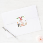 Sticker Merci d'anniversaire de la ferme Red Barn (Enveloppe)