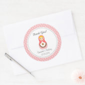 Sticker Merci d'anniversaire de la poupée Matryosh (Enveloppe)