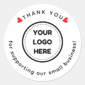 Sticker Merci de bienvenue fait maison avec logo (Devant)