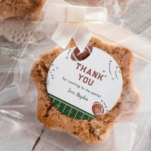 Sticker Merci de la fête d'anniversaire de footbal