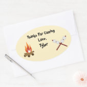 Sticker Merci de la fête de camping (Enveloppe)