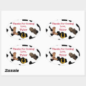 Sticker Merci de la fête de Cowboy (Feuille)