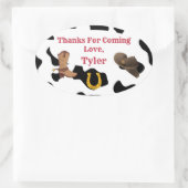 Sticker Merci de la fête de Cowboy (Sac)