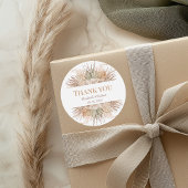 Sticker Merci de mariage Boho Pampas Garden