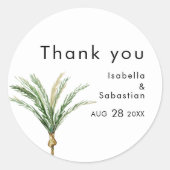 Sticker Merci de mariage de destination Palm Tree (Devant)