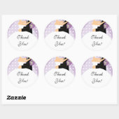 Sticker Merci de mariée et de chambre Floral viole (Feuille)