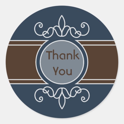 Sticker Merci de récolte classique Blueberry (Devant)