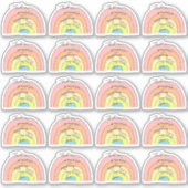 Sticker Merci de soutenir mon magasin Boho Rainbow (Devant)