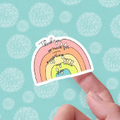 Sticker Merci de soutenir mon magasin Boho Rainbow
