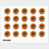 Sticker Merci de tournesol orange (Feuille)