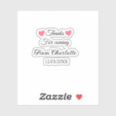 Sticker merci de venir ajouter un message texte (Feuille)