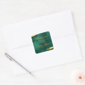 Sticker Merci Emerald Gold pour Mariage (Enveloppe)