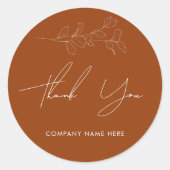 Sticker Merci en terre cuite d'affaires (Devant)