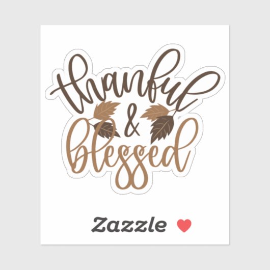 Sticker Merci et béni (Feuille)