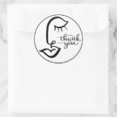 Sticker Merci face de calligraphie (Sac)