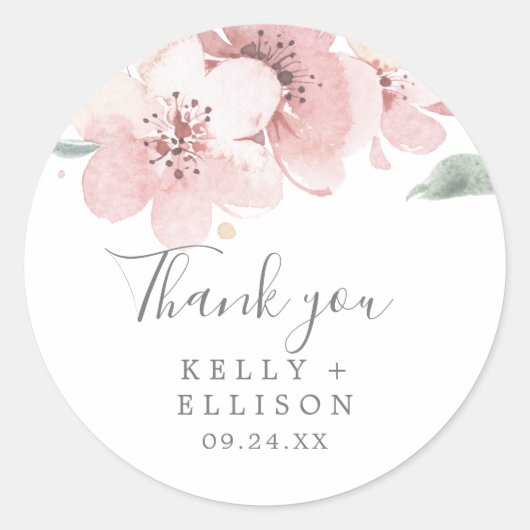 Sticker Merci Fleur Cherry Spring Favoriser (Devant)
