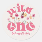Sticker Merci Fleur sauvage aquarelle (Devant)