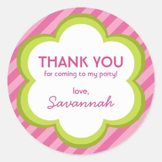 Sticker Merci Fleurs et Grilles (Devant)