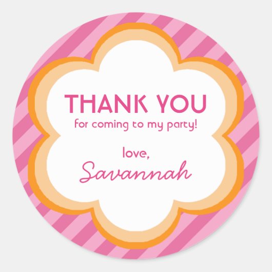 Sticker Merci Fleurs et Grilles (Devant)