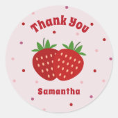 Sticker Merci fraise (Devant)