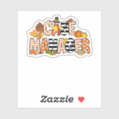 Sticker Merci Gestionnaire Coque Thanksgiving Coque Manage (Feuille)