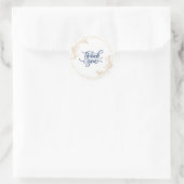 Sticker Merci Gold Leaf Wedding Favor (Sac)