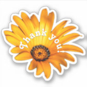 sticker Merci jaune fleur d'oranger (Devant)