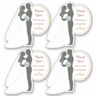 Sticker Merci Mariage de mariée et de chambre de couple Co