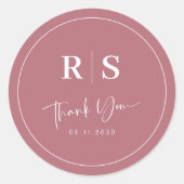 Sticker Merci mariage - Glam or Rose (Devant)