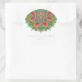 Sticker Merci Mariage Mandala vert (Sac)