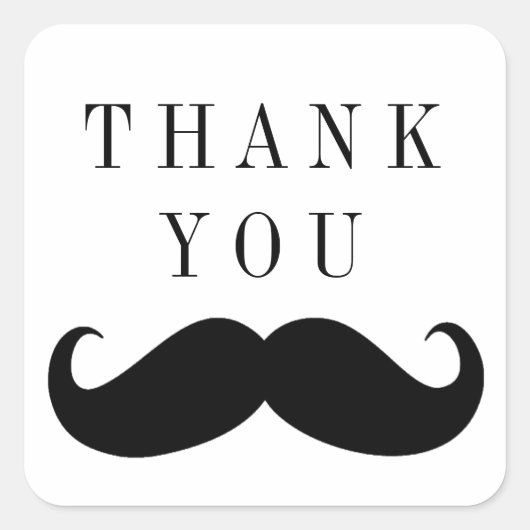 Sticker Merci moustache (Devant)