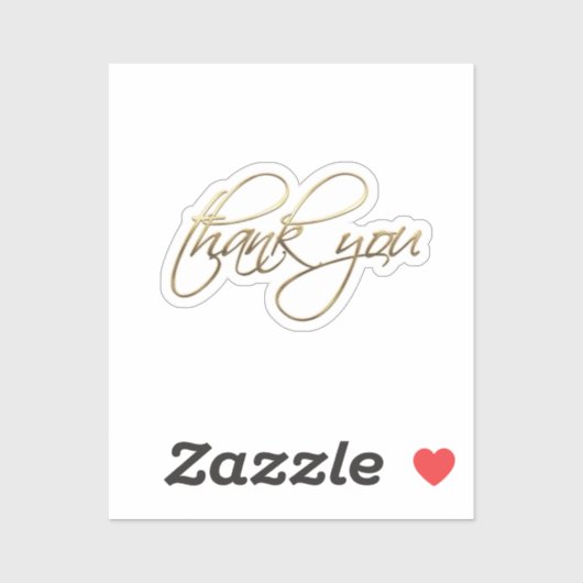 Sticker Merci or (Feuille)