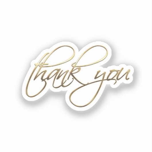 Sticker Merci or (Recto)