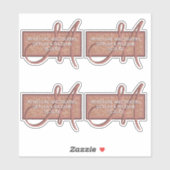 Sticker Merci Ou Adresse De Parties scintillant D'Or Monog (Feuille)