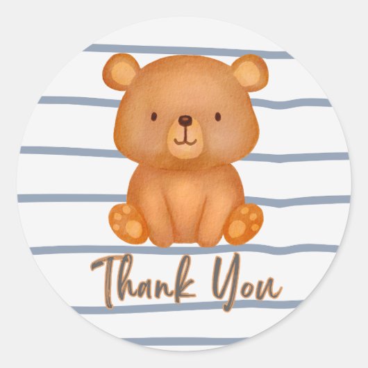 Sticker Merci Ours Teddy (Devant)